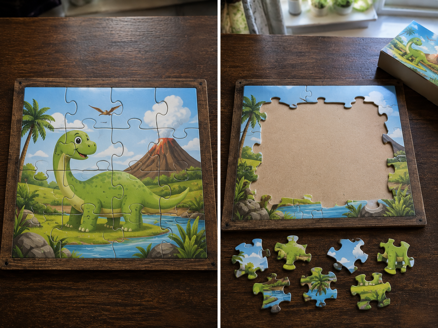 Dino Adventure Kids Wooden Jigsaw Puzzle